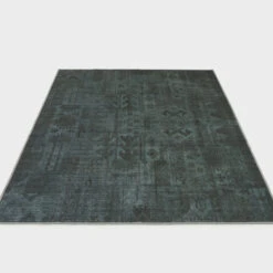 Vintage Distressed Green Washable Area Rug - Cleo -Kukoon Rugs Store cleo 5337 copy 2