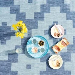Blue Geometric Indoor Outdoor Area Rug - Shelly -Kukoon Rugs Store decker shelly blue 03402 5B2 5D