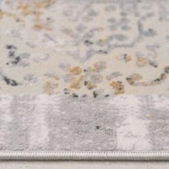 Traditional Grey Medallion Living Room Rug - Dunn -Kukoon Rugs Store dunn grey 8437 5B2 5D