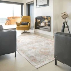 Traditional Grey Medallion Living Room Rug - Dunn -Kukoon Rugs Store dunn grey 8437 5B5 5D