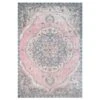 Distressed Pink Medallion Area Rug - Emelia
