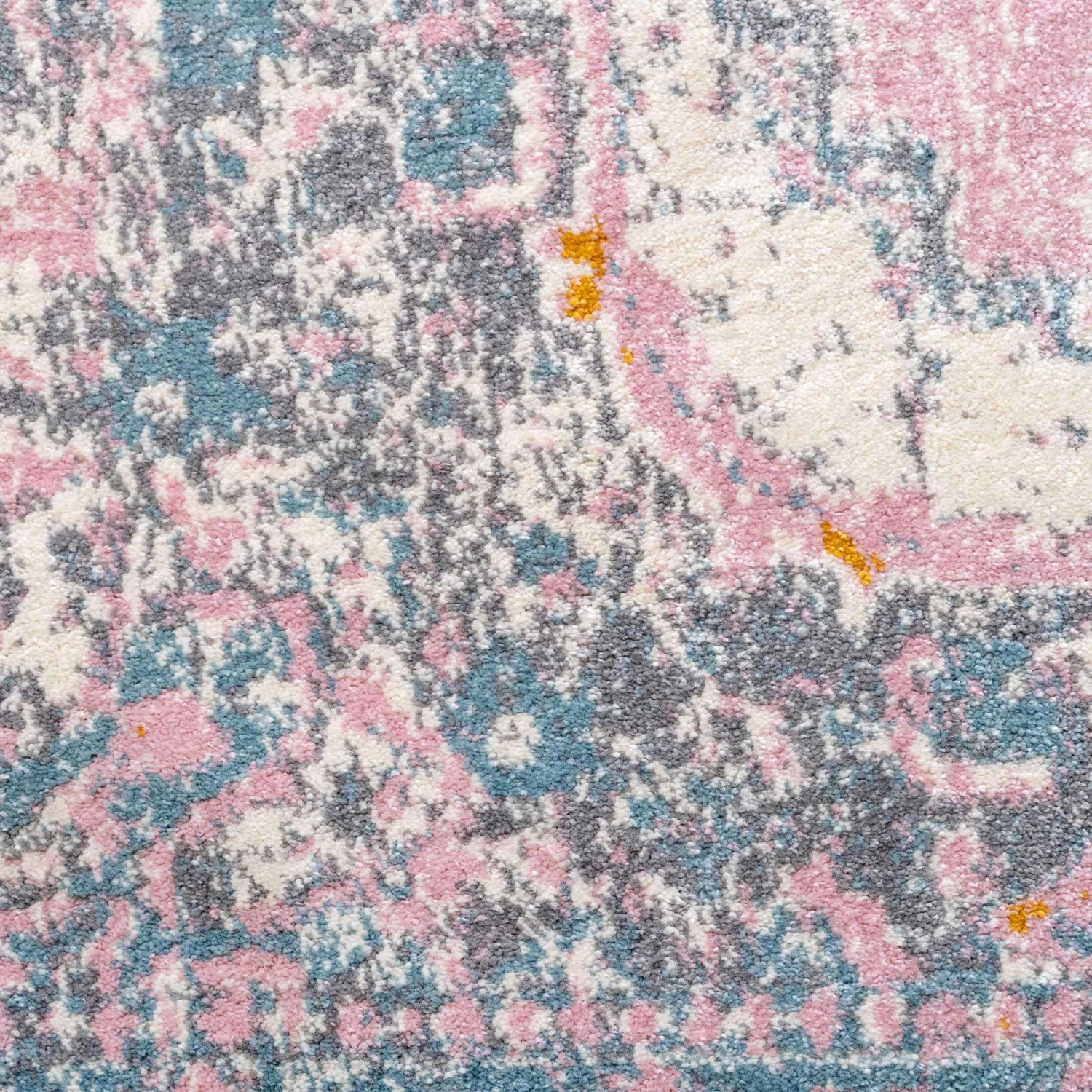 Distressed Pink Medallion Area Rug - Emelia 7 Distressed Pink Medallion Area Rug - Emelia - Image 5