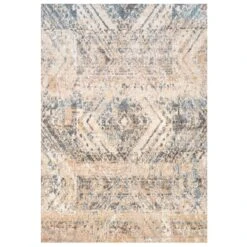 Soft Multicolour Concentric Diamond Area Rug - Erin