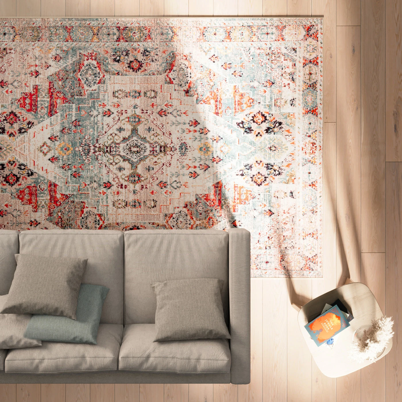 Traditional Medallion Washable Rug - Hue 8 Traditional Medallion Washable Rug - Hue - Image 6