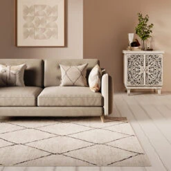 Washable Trellis Kitchen Mat - Sol -Kukoon Rugs Store everyday Sol Room web Livingroom