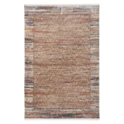 Multicolour Woven Border Rug - Alden