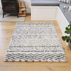 Cream Scandi Nordic Shaggy Rug 11 Cream Scandi Nordic Shaggy Rug -Kukoon Rugs Store florence etna cream 9466 5B1 5D