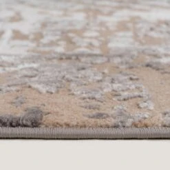 Distressed Beige Art Deco Runner Rug -Kukoon Rugs Store hatton busby beige overhead RR copy for web 5B2 5D