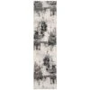 Distressed Abstract Grey Black Runner Rug -Kukoon Rugs Store hatton grace silver RR overhead copy for web