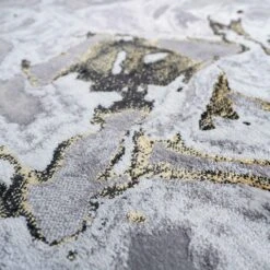 Gold Abstract Swirl Pattern Living Room Rugs - Marble -Kukoon Rugs Store hatton marble gold 11