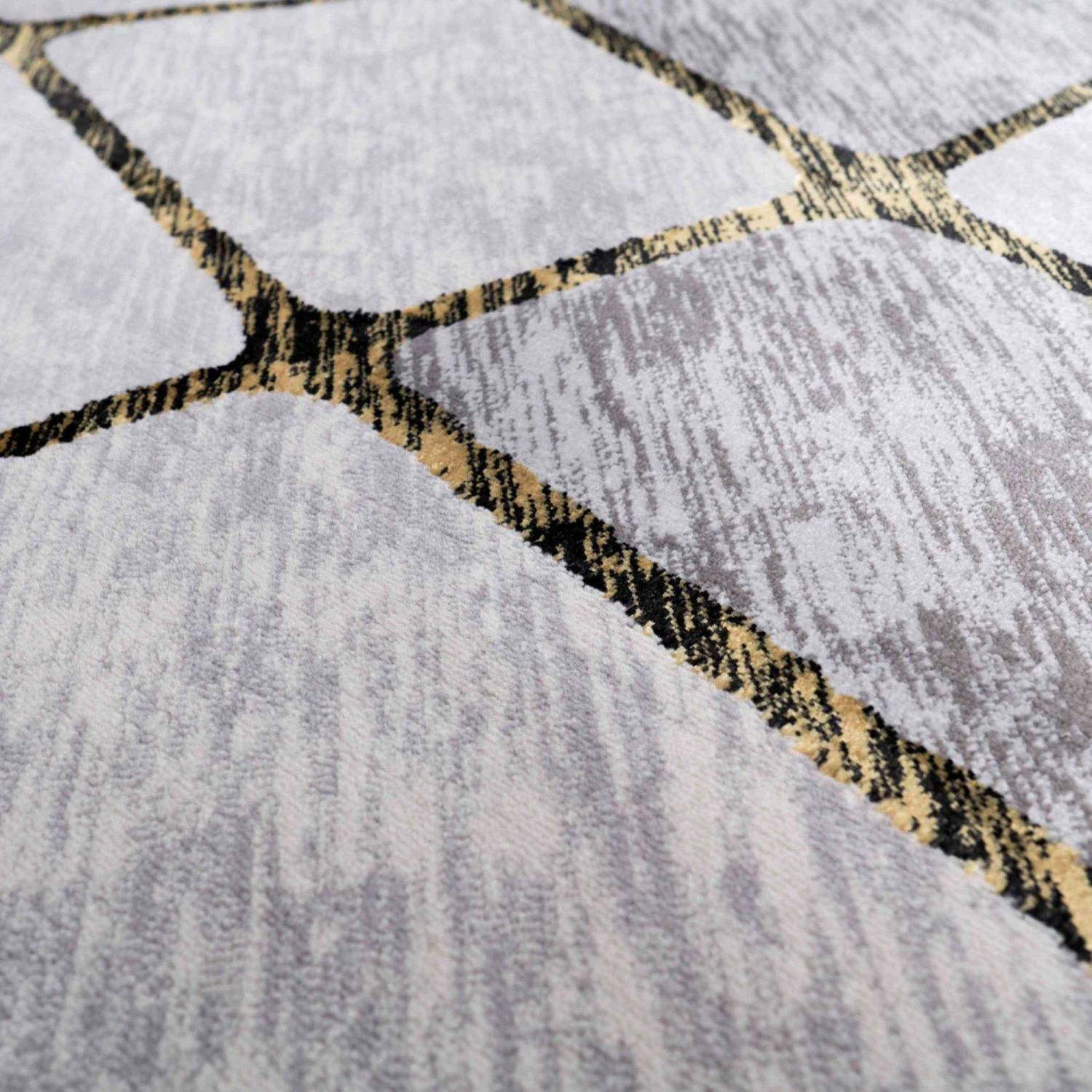 Modern Gold Abstract Mosaic Living Room Rugs - Road 8 Modern Gold Abstract Mosaic Living Room Rugs - Road - Image 6