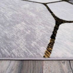 Modern Gold Abstract Mosaic Living Room Rugs - Road 15 Modern Gold Abstract Mosaic Living Room Rugs - Road -Kukoon Rugs Store hatton road gold 17 5B5 5D