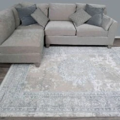 Blue Traditional Distressed Large Dining Table Rugs -Kukoon Rugs Store hatton victoris blue 1 copy