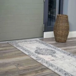 Blue Traditional Distressed Large Dining Table Rugs -Kukoon Rugs Store hatton victoris blue 1 copy 5B2 5D