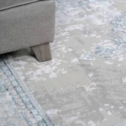 Blue Traditional Distressed Large Dining Table Rugs -Kukoon Rugs Store hatton victoris blue 1 copy 5B4 5D