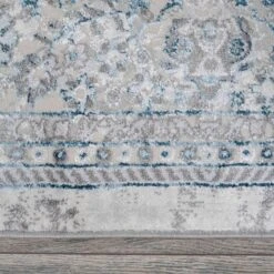 Blue Traditional Distressed Large Dining Table Rugs -Kukoon Rugs Store hatton victoris blue 1 copy 5B5 5D