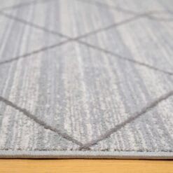Luxury Textured Grey Geometric Rug -Kukoon Rugs Store helix grey 7493 5B2 5D