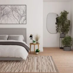 Neutral Beige Linear Living Room Rug - Elias -Kukoon Rugs Store ikaro elias bedroom