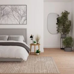 Subtle Beige Geometric Area Rug - Noah -Kukoon Rugs Store ikaro noah bedroom