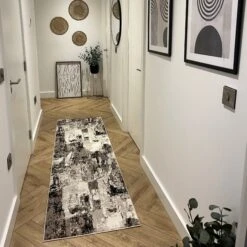 Elegant Beige Canvas Runner Rug - Anala -Kukoon Rugs Store image00004