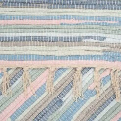 Pastel Striped Sustainable Recycled Cotton Rug -Kukoon Rugs Store indra RR 901 75x135 00491