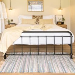 Pastel Striped Sustainable Recycled Cotton Rug -Kukoon Rugs Store indra RR901 75x135 08887