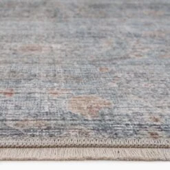 Vintage Blue Terra Floral Rug - Atticus 26 Vintage Blue Terra Floral Rug - Atticus -Kukoon Rugs Store ishani atticus beige 00317