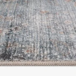Vintage Blue Terra Floral Rug - Atticus 28 Vintage Blue Terra Floral Rug - Atticus -Kukoon Rugs Store ishani atticus beige 00325