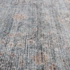 Vintage Blue Terra Floral Rug - Atticus 30 Vintage Blue Terra Floral Rug - Atticus -Kukoon Rugs Store ishani atticus beige 00332