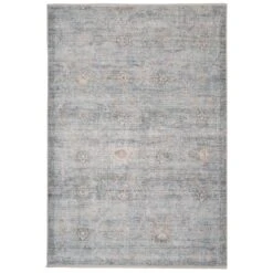 Vintage Blue Terra Floral Rug - Atticus
