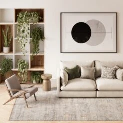 Vintage Blue Terra Floral Rug - Atticus 24 Vintage Blue Terra Floral Rug - Atticus -Kukoon Rugs Store ishani atticus beige livingroom for web