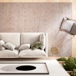 Distressed Yellow Regal Rug - Jade 18 Distressed Yellow Regal Rug - Jade -Kukoon Rugs Store ishani jade overhead for web