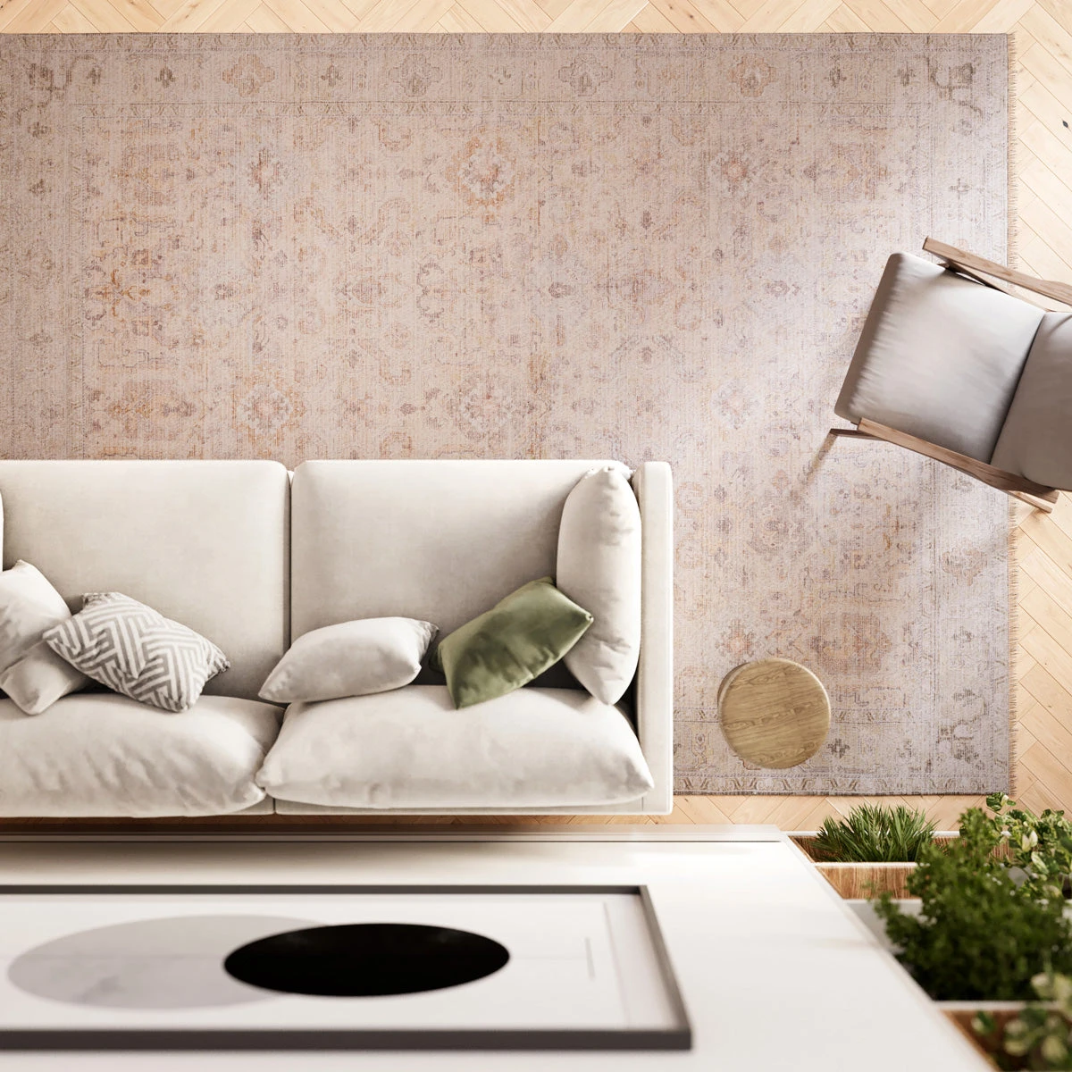 Distressed Yellow Regal Rug - Jade 7 Distressed Yellow Regal Rug - Jade - Image 5