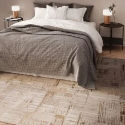 Lustre Gold Woven Print Rug - Eetu -Kukoon Rugs Store ishbel eetu final 1