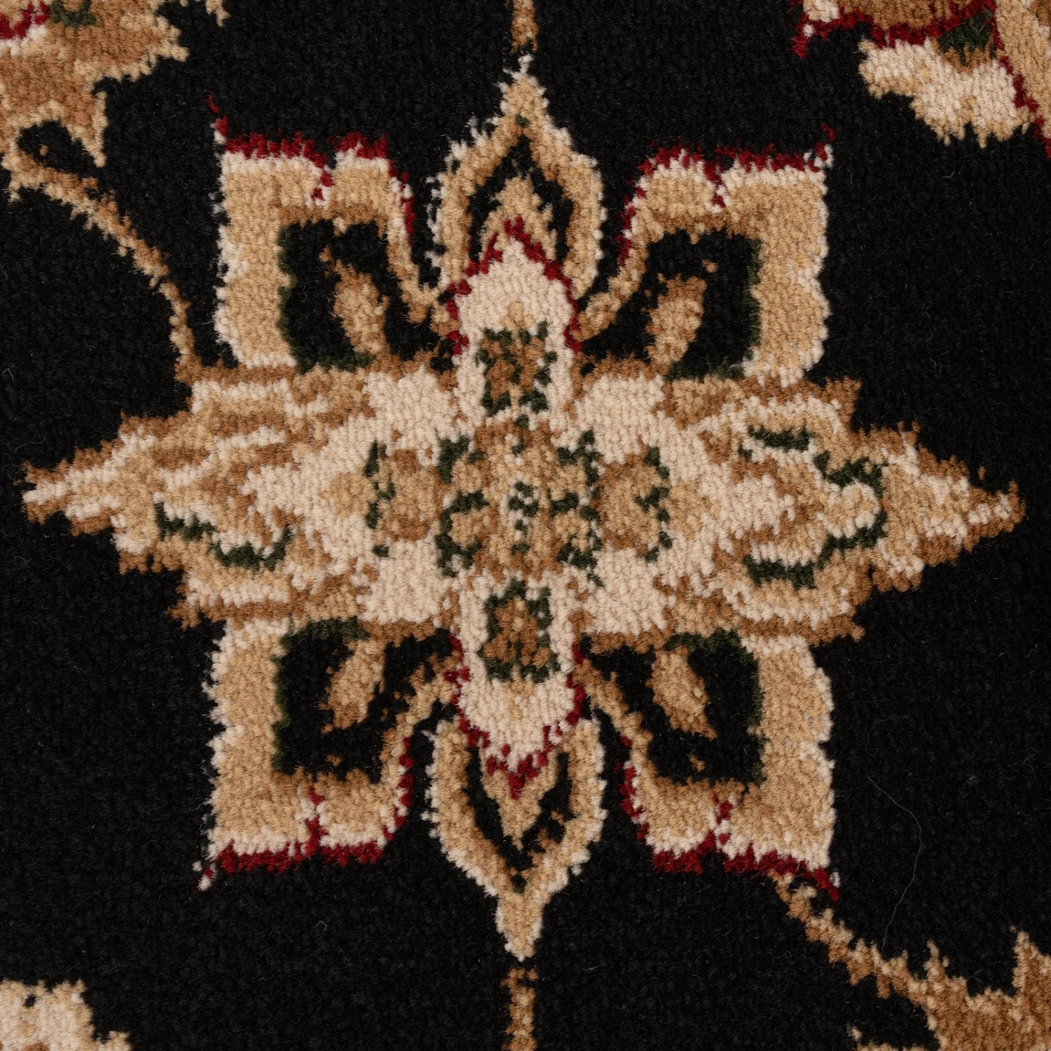 Traditional Black Floral Runner Rug - Malaki 8 Traditional Black Floral Runner Rug - Malaki - Image 6