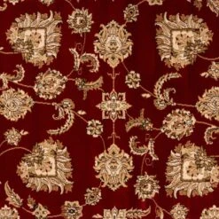 Classical Red Floral Runner Rug - Tirta -Kukoon Rugs Store jasmine tirta 06459