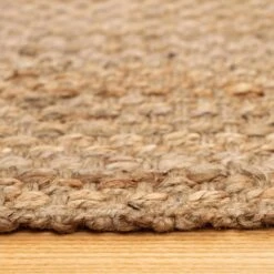 Natural Rustic Brown Bound Jute Hallway Runner Rug -Kukoon Rugs Store juilette jute RR 03720 5B5 5D