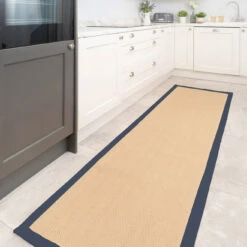 Navy Border Jute Rug - Juliette Navy -Kukoon Rugs Store julette navy border 04299 copy