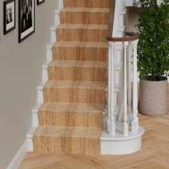 Rustic Jute Stair Carpet Runner - Althea