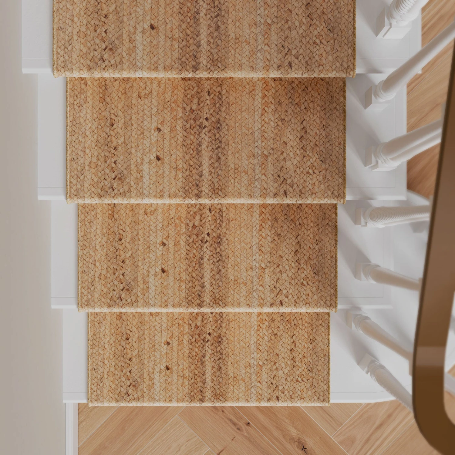 Rustic Jute Stair Carpet Runner - Althea 4 Rustic Jute Stair Carpet Runner - Althea - Image 2