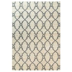 Cream Trellis Natural Jute Area Rug - Trellis