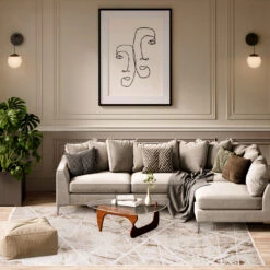 Soft Beige Geometric Rug - Valo 11 Soft Beige Geometric Rug - Valo -Kukoon Rugs Store kesia valo livingroom for web