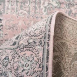 Pink Grey Traditional Patchwork Living Room Rug -Kukoon Rugs Store kukoon 1572 gb33 4632jpg 5B4 5D