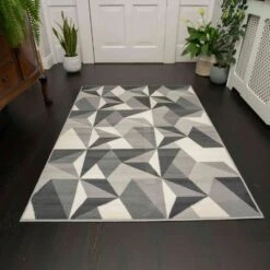 Grey Modern Geometric Living Room Rug 13 Grey Modern Geometric Living Room Rug -Kukoon Rugs Store kukoon milan grey multi 1 5B3 5D