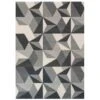 Grey Modern Geometric Living Room Rug -Kukoon Rugs Store kukoon milan grey multi 3