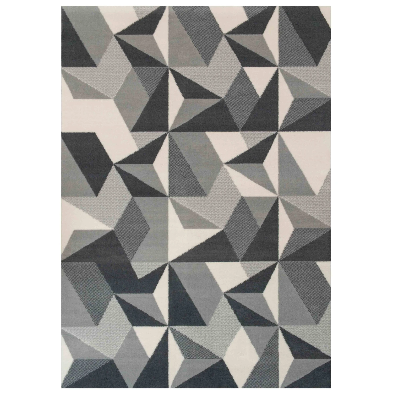 Grey Modern Geometric Living Room Rug 3 Grey Modern Geometric Living Room Rug