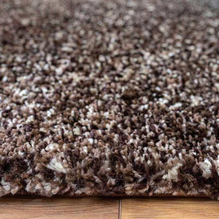 Brown Mottled Shaggy Living Room Rug 6 Brown Mottled Shaggy Living Room Rug - Image 4