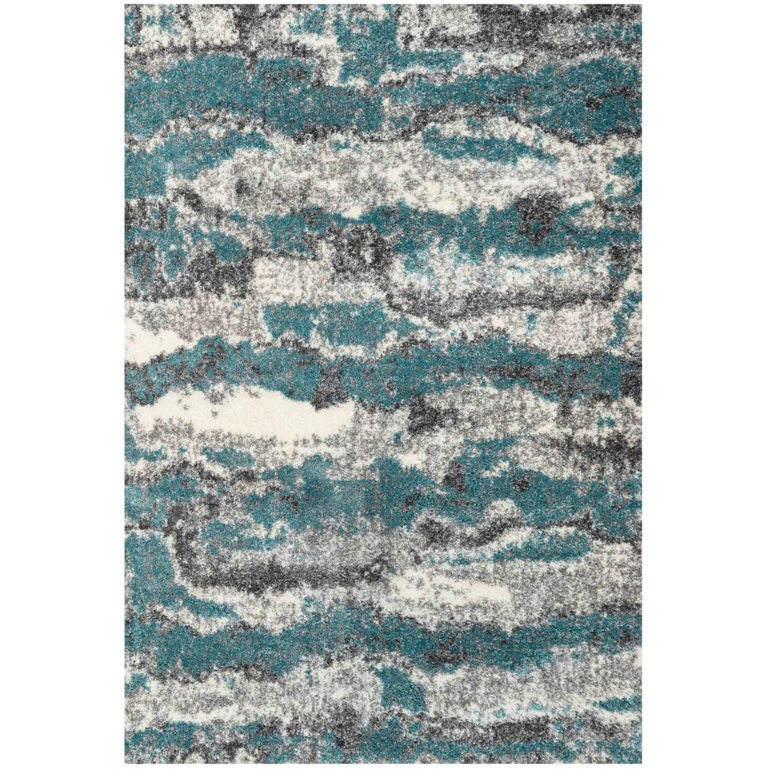 Blue Grey Cloud Mottled Shaggy Living Room Rug 3 Blue Grey Cloud Mottled Shaggy Living Room Rug