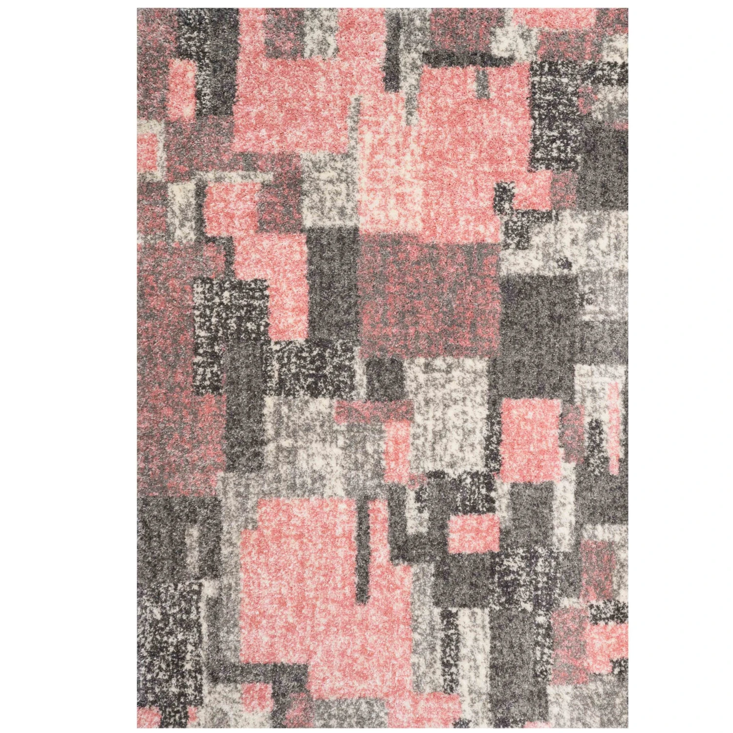 Retro Pink Mottled Shaggy Living Room Rug 3 Retro Pink Mottled Shaggy Living Room Rug