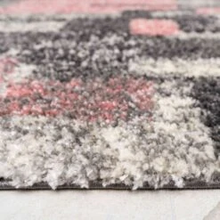 Retro Pink Mottled Shaggy Living Room Rug 15 Retro Pink Mottled Shaggy Living Room Rug -Kukoon Rugs Store kukoon murano cubic blush 6605 5B5 5D